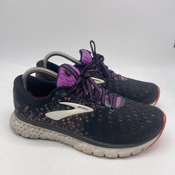Brooks Glycerin 17 Womens Running Shoes Black Purple Size 8D Wide EU 39 - Picture 1 of 9